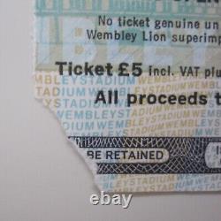 Live Aid 1985 Concert Ticket Stub Queen Freddie Mercury Wembley Stadium UK (VG)