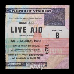 Live Aid 1985 Concert Ticket Stub Queen Freddie Mercury Wembley Stadium UK (VG-)