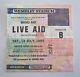 Live Aid 1985 Concert Ticket Stub Uk Queen Freddie Mercury David Bowie U2 Who