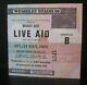 Live Aid 1985 Concert Ticket Stub Uk Queen Freddie Mercury David Bowie U2 Who