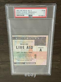 Live Aid 1985 Concert Ticket Stub UK Queen Sting Bowie U2 Who Elton Rare PSA