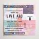 Live Aid Concert Ticket Stub 1985 Wembley Stadium Uk Queen Freddie Mercury (ex)