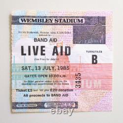 Live Aid Concert Ticket Stub 1985 Wembley Stadium UK Queen Freddie Mercury (Ex)