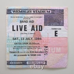 Live Aid Concert Ticket Stub 1985 Wembley Stadium UK Queen Freddie Mercury (Ex-)