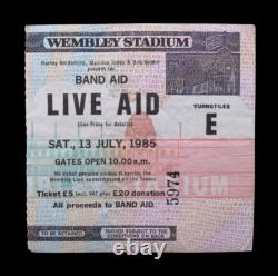 Live Aid Concert Ticket Stub 1985 Wembley Stadium UK Queen Freddie Mercury (Ex-) Live Aid Concert Ticket Stub 1985 Wembley Stadium UK Queen Freddie Mercury (Ex-)
