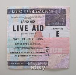 Live Aid Concert Ticket Stub 1985 Wembley Stadium UK Queen Freddie Mercury (Ex-)