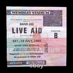 Live Aid Concert Ticket Stub 1985 Wembley Stadium UK Queen Freddie Mercury (Ex)