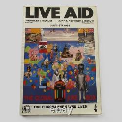 Live Aid Concert Ticket Stub + Programme Wembley Stadium London UK 1985 Queen