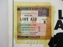 Live Aid Concert Ticket Stub + Programme Wembley Stadium London UK 1985 Queen