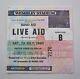 Live Aid Original 1985 Concert Ticket Stub Wembely Stadium Uk Queen Bowie U2 Who