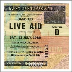 Live Aid Wembley Stadium 1985 Concert Ticket Stub (UK)