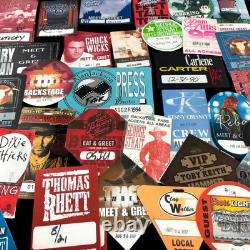 Lot Concert Tour Back Stage Crew Pass Jackson Keith Dolly Williams Jr McGraw