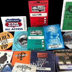 Lot Concert Tour Back Stage Crew Pass Jackson Tritt Reba Haggard Black Strait