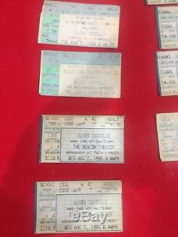 Lot Of 22 Elvis Costello Concert Ticket Stubs 1984, most 1991-1999