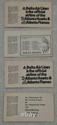 Lot Of 4 Elvis Ticket Stubs 1975, 1976, Atlanta, Ga. Omni, 3 Different Concerts