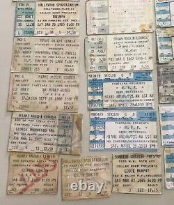 Lot Of (50) Vintage Miami Concert Ticket Stubs Rush Pink Floyd Zz Top Yes R. E. M