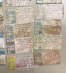 Lot Of (50) Vintage Miami Concert Ticket Stubs Rush Pink Floyd Zz Top Yes R. E. M