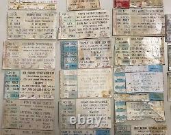 Lot Of (50) Vintage Miami Concert Ticket Stubs Rush Pink Floyd Zz Top Yes R. E. M