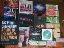 Lot Of Phish Items The Phish Companion Book 5Cds Dvd Vhs 11 Concert Ticket Stubs