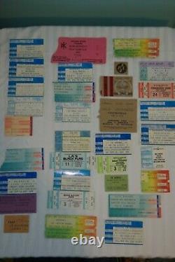 Lot Rare Punk Rock Concert Ticket Stubs Black Flag Dead Kennedys Fear Ramones