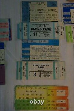 Lot Rare Punk Rock Concert Ticket Stubs Black Flag Dead Kennedys Fear Ramones