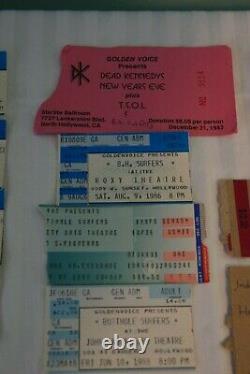 Lot Rare Punk Rock Concert Ticket Stubs Black Flag Dead Kennedys Fear Ramones