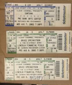 Lot of 27 Collectible Concert Ticket Stubs-Springsteen/Santana/Eagles & More
