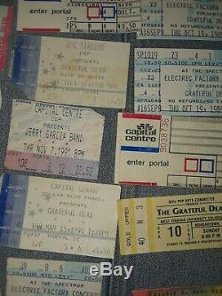Lot of 31 Gerry Garcia and Grateful Dead Concert Tickets Stubs 1977-1994