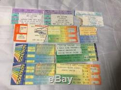Lot of 42 Concert Ticket Stubs 70's-90's AC/DC Sabbath OZZY Def Clapton Halen