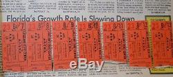 Lot of 7 Elvis Presley Concert Ticket Stubs Full Page Newspaper Clipping 1975