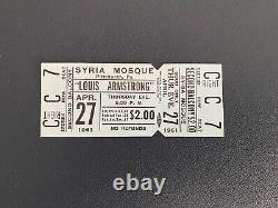 Louis Armstrong Original 1961 Concert Ticket
