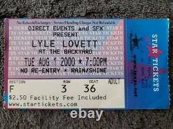 Lyle Lovett Original Concert Ticket The Backyard Austin, Texas Aug 00