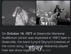 Lynyrd Sknyrd Final Performance Concert Ticket Stub 1977 Classic Lineup Pop1 Psa