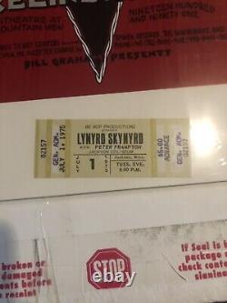 Lynyrd Skynard Junk Yard Little Cesar Concert Poster with Auto and Ticket