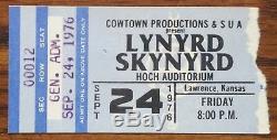 Lynyrd Skynyrd-1976 RARE Concert Ticket Stub (Lawrence, KS-Hoch Auditorium)