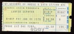 Lynyrd Skynyrd Charlie Daniels Band 1975 Concert Ticket Stub NY Academy of Music