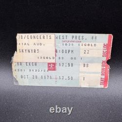 Lynyrd Skynyrd Concert Ticket Stub, Oct 29 1976, Buffalo Memorial Auditorium