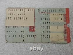 Lynyrd Skynyrd Orig 1976 Concert Ticket Stub Palladium NYC 1 More From The Road