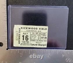 Lynyrd Skynyrd Vintage July 16, 1976 Birmingham, Alabama Concert Ticket Stub