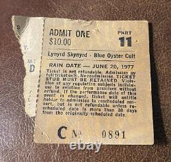 Lynyrd Skynyrd/boc/nugent Rare Concert Ticket Stub Orchard Park, Ny 06/19/1977