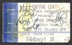 Lynyrd Skynyrd signed 1988 Capital Center concert ticket and backstage passes