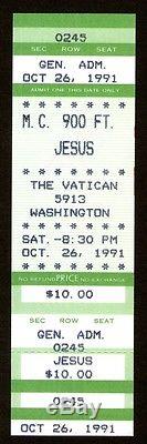 M. C. 900 FT. JESUS Unused Concert Ticket Stub 10-26-1991 The Vatican Texas