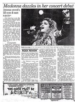 MADONNA 1st CONCERT APRIL 10, 1985 SEATTLE PARAMOUNT THEATRE VINTAGE TICKET STUB