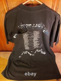 METALLICA Concert T-Shirt & Ticket Stub Feb 27, 1992 Metal Rock Black Album Tour