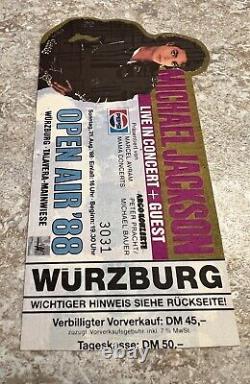 MICHAEL JACKSON Concert Ticket Stub, from August 21st 1988 WÜRZBURG GERMANY
