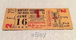 MONTEREY POP FESTIVAL Concert Ticket Stub UNUSED 1967 ERIC BURDON CALIFORNIA