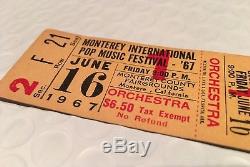 MONTEREY POP FESTIVAL Concert Ticket Stub UNUSED 1967 ERIC BURDON CALIFORNIA
