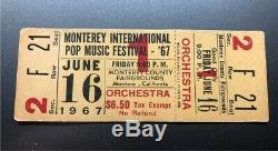 MONTEREY POP FESTIVAL Concert Ticket Stub UNUSED June 16, 1967 SIMON GARFUNKEL