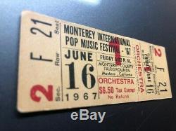 MONTEREY POP FESTIVAL Concert Ticket Stub UNUSED June 16, 1967 SIMON GARFUNKEL