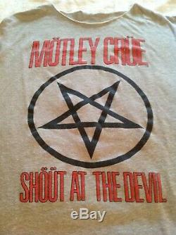 MOTLEY CRUE AUTHENTIC 1984 CONCERT T SHIRT With TICKET STUB